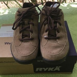 Brown suede Ryka walking shoes